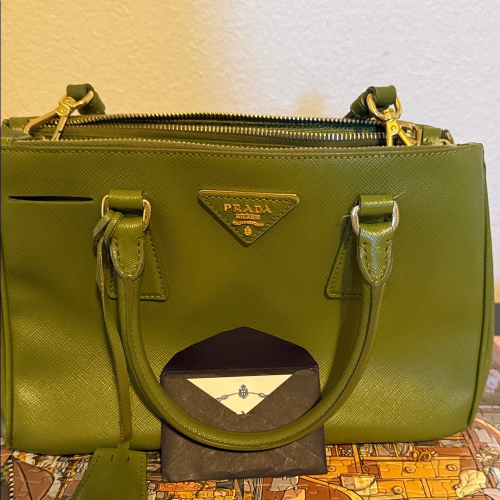 Prada Green saffiano lux